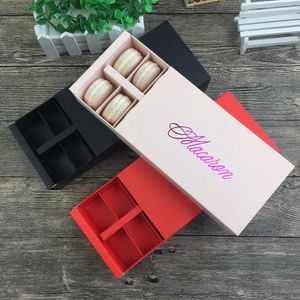 Macaron-Box für Bäckerei-Snacks, Süßigkeiten-Verpackungen, 12 Mulden, 20 x 11 x 5 cm, Lebensmittelverpackung, Geschenke, Papierboxen, Geschenkbox