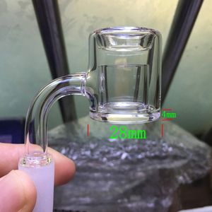Newest 4mm Thick Bottom Quartz Thermal Banger Nail 10mm 14mm 18mm Double Tube Thermal Banger with For Bongs Oil Rigs