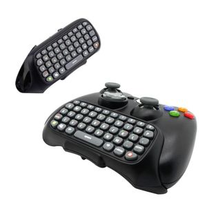 Freeshipping Wireless Controller Text Messenger Keyboard Tastiera QWERTY Chatpad per controller di gioco Xbox 360 nera Con confezione per la vendita al dettaglio