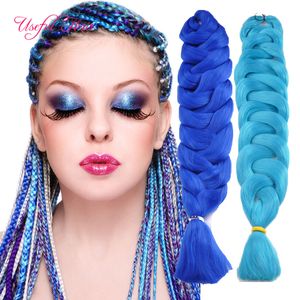 Jumbo box trecce capelli 27 colori capelli intrecciati SINTETICI JUMBO BRADIG HAIR estensione cheveux 82 pollici 165 GRAMMI ombre box trecce CROCHET TRECCE