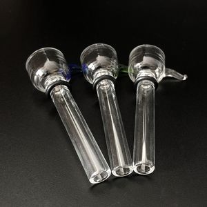 Glass Male Slides and Female Stem Wine Cup Style with black rubber simple downstem for water glass bong glass pipes smoking pipe