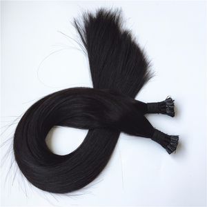 elibess brand100 human remy hair extensions i tip hair 0 5g s100g 200strands 14 16 18 20 22 24inch straight