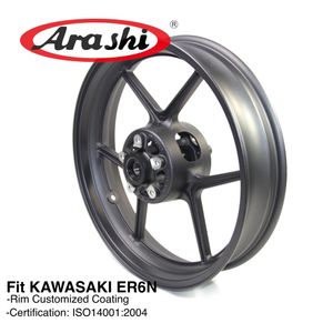 Arashi ER-6N Front Wheel Rim لكاواساكي ER6N 2009 - 2012 2010 2011 مستلزمات الدراجات النارية CNC الألومنيوم NINJA ZX10R Z750 Z800 Z1000SX