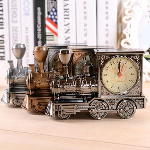 Padrão de trem Retro Despertador Home Desk Decoração 3 Cores Criativas Relógios De Quartzo Artesanato Presente de Aniversário