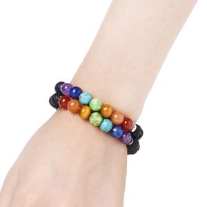 Die sieben Chakra-Armbänder, Perlenarmband, Herren- und Damen-Armband aus natürlichem Gallenstein, Kaiserstein-Armband für Herren, Modeschmuck, Kunsthandwerk, 8 mm Perlen