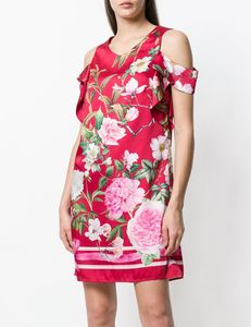 Vestido da bainha das mulheres da cópia da flor 