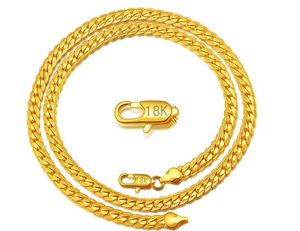 Herren-Halskette mit 18-karätigem Gold gefüllter Schlangenkette, 20'-22' Länge N267