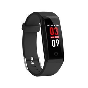 OTA Heart Rate Monitor Smart Armband Pedometer Tracker Smart Watch Färgskärm SmartWatch för iPhone Android Smart Phone Watch