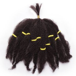 2021 Fashion Mongolian Afro Kinky Curly Hair Buntar Bulks Syntetiska hårförlängningar Kort blondin 10inch flätat twist hår för svarta kvinnor