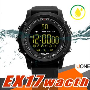 Bluetooth akıllı saat EX17 Long'un bekleme süresi Smartwatch Bilezik IP67 su geçirmez Swim Spor Tracker Android Spor watchs
