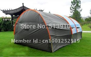 10persons large family tent camping tent tunnel tent 1Hall 2room party tent