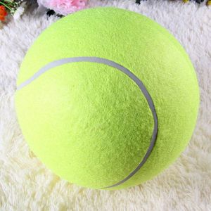 Bola de tênis gigante de 24cm para animais de estimação, brinquedo de mastigar, bola inflável grande, assinatura mega jumbo, suprimentos para bola de brinquedo ao ar livre, cricket280s
