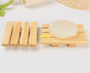 100 pz/lotto 9*7*2.5 centimetri di Legno Portasapone Bagno Doccia Piastra di Supporto di Stoccaggio Del Basamento Scatola di Legno Portasapone