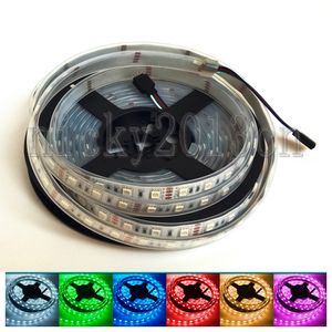 12 فولت 24 فولت 5050 smd rgb led مرنة الشريط ضوء الشريط الشريط سلسلة IP67 أنبوب للماء 60 المصابيح / m متعددة تغيير لون عيد الميلاد الإضاءة