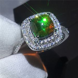 Großhandel Bridal 925 Sterling Silber Ring Bunte Ammolit Opal Stein Verlobungsband Hochzeit Ringe für Frauen Einzigartige Schmuck