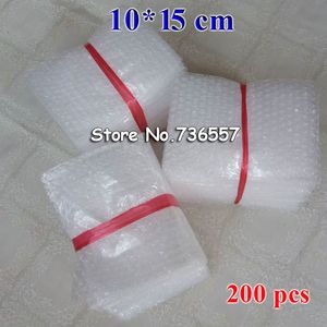 100 * 150mm envoltório plástico envelope bolha branca sacos de embalagem PE limpar bolha bolha à prova de choque saco de filme duplo 200pcs