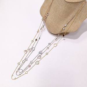 High Quality Brand Titanium Steel Sweater Chain Gold Rose Sier Long Necklace Suitable for Fashion Women's Gift Come Whit Dust Bag