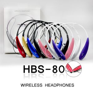 HBS800ワイヤレスヘッドフォン3.0スポーツイヤホンステレオワイヤレスネックバンドヘッドフォンマイクコントロールベース小売箱付きユニバーサル電話用
