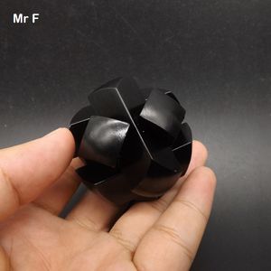 Wholesale metal lock puzzle for sale - Group buy Black Color Football Kong Ming Lock Collection Pure Aluminium Alloy Metal Model Puzzle Solution Brian Teaser Gadget Toys