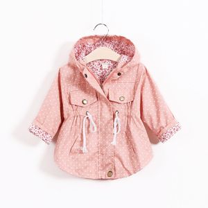 New Baby Girls Jackets Coat Moda Menina Polca Dot Bat camisa Casa de casaco crianças quente