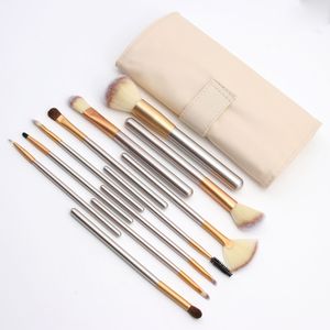 12 teile/satz Hochwertiges Make-Up Pinsel Kit Tragbare Reise-Toilettenartikel mit Holzgriff und Einzelhandels-Make-up-Tasche