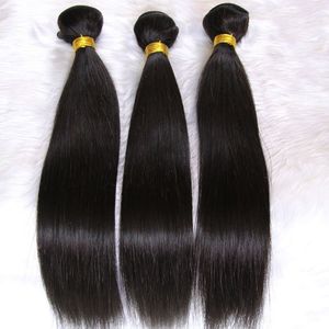 Extensiones de cabello brasileño indio malasio peruano paquetes de cabello humano liso sin procesar 4 piezas extensiones de cabello teñibles doble trama libre de DHL