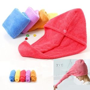 Sihirli Hızlı Kuru Saçlar Için duş Caps Mikrofiber Havlu Kurutma Türban Şal Şapka Kapaklar Spa Banyo Kapakları MK535