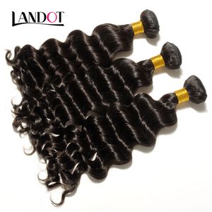 Melhor 10A Virgem Brasileira Solta Wave Profunda Curly Cabelo Humano Weave 3/4 Bundles Peruano Indian Indian Cutícula Alinhada Remy Cabelo 2 Ano Da Vida