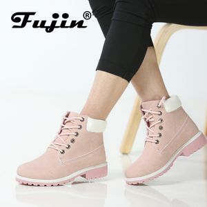 Fujin ماركة الربيع الخريف الشتاء أعلى جودة 11.11 منصة الأحذية النساء الكاحل الأحذية المطاط الأحذية الإناث سيدة بوتاس الأحذية
