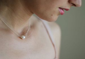 12pc- liten enkel elfenben pärla pärla charm hängsmycke halsband söt rund geometrisk kedja kvinnlig lycklig kvinna mor mans familj gåvor smycken