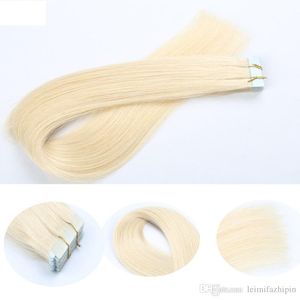 Tape in Human Hair Extension Sliky Straight PU Skin Weft Moulti Color