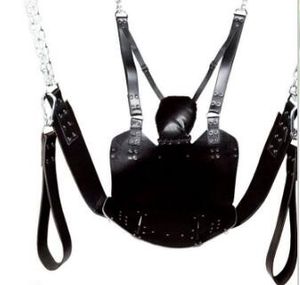 Wholesale Leather Sex Furniture Love Black Fetish Heavy Adult Swing Sling Restraints D Rings Chair Furnitures Good quality