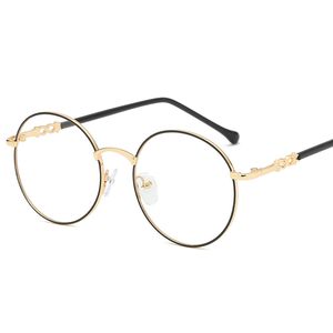 Nuovi occhiali da donna Montature da vista Montatura per occhiali rotondi in metallo Lenti trasparenti Eyeware Nero Sier Gold Eye Glass FML
