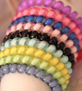 Wholesale Girl WomenTelephone Line Gum Cord Elastic Ponytail Holders Hairband Headband Ring Rope Scrunchy Gum For Hair Stylin random