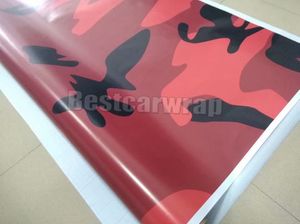 Большая красная черная камуфляжная виниловая обертка для автомобильной обертки графики камума