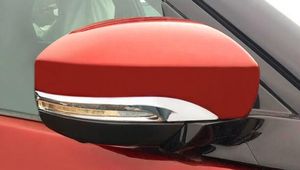Högkvalitativ ABS Chrome 2st Car Bakre spegel Dekoration Trim, Skydd Scuff Strip för Land Rover Discovery 5