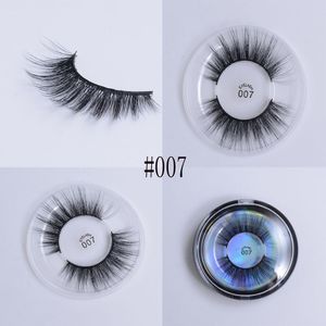 Fatti a mano 3D Full Strip Eye Lashes Soft Proteine ​​di seta Ciglia finte Black Long Cross Makeup Cosmetic Extension Tools # 007