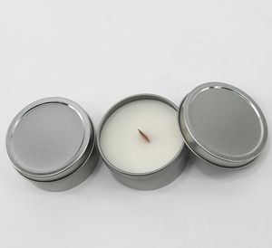 Soja Wax Candle Natural Plant Eco Friendly Bougie met geurende blikken blikjes pakket kaarsen vervuiling gratis stks