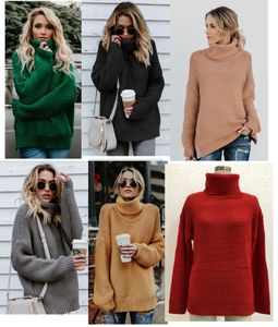 Grov Pullover Kvinnors Jumper Turtleneck Sweater Kvinna Jumper Kvinnor Varmtröja Tjock Vinterkabel Stickad Stora Tröjor