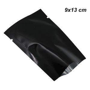 9x13 cm da 100 pacchetti neri mylar snack spezie avvolgimenti piatti per cucinare tasche mylar in lamina top