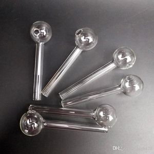 glass oil burner pipe glass smoking pipe 100mm Great Pyrex Thick Clear Burning Pipe Somking Hand Pipes