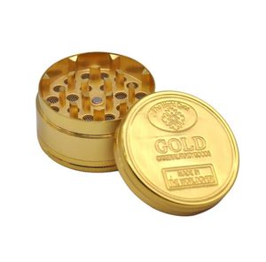 Mulino per fumi in lega di zinco oro diametro 50 mm Grinder in metallo a 3 strati