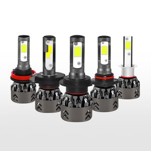 Pampsee 1 Pair Mini LED 9-36 V 60W 6000K H7 H4 Lights Lights 6000LM H1 H1 9005 9006 COB Frytki Reflektor żarówki Spot Light