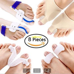 20sets/lot 8pcs/set Wholesale Hallux Valgus Corrector Alignment Toe Separator Metatarsal Splint Orthotics Pain Relief Foot Care Tool