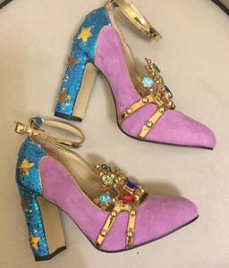 2018 mulheres verão glitter de salto alto bombas de diamante sapatos de festa bombas de cristal bling bling sapatos de casamento sapatos de casamento sandália de lantejoulas