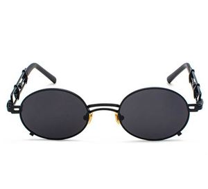 Peekaboo Retro Steampunk Sonnenbrille Herren rund Vintage Sommer Metallrahmen schwarz oval Sonnenbrille für Damen rot männlich Geschenk