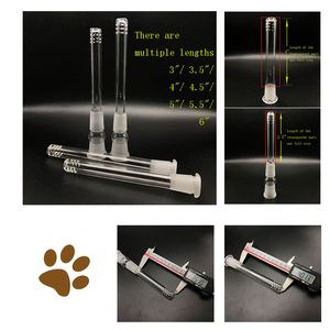 Nuove varie dimensioni Bong in vetro Tubi downstem Bong Down stelo 14mm 18mm 18-14mm Accessori per beaker Bong Pipe Dab Oil Rig Narghilè in vetro