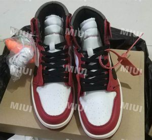 Zip Kravatlı 1 Yüksek Ayakkabı Üniversite Beyazı Basketbol Pudra Mavisi OG Chicago Bred MIUI Erkek Eğitmenler UNC OF Siyah Kırmızı Sneaker 13