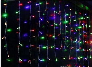 8M Droop 0.65M 240 LED Icicle String Light Matrimonio di Natale Decorazione per feste di Natale Tenda per nevicata Luce e spina di coda AC.110v-220V