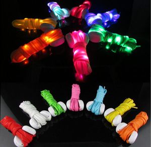 LED Gadget Light Up Nylon Flat Luminous Glowing Flash Flashing Shoelaces Shoelace in 7 Colors for Party Sports etc. DHL FEDEX UPS FREE SHIPPING